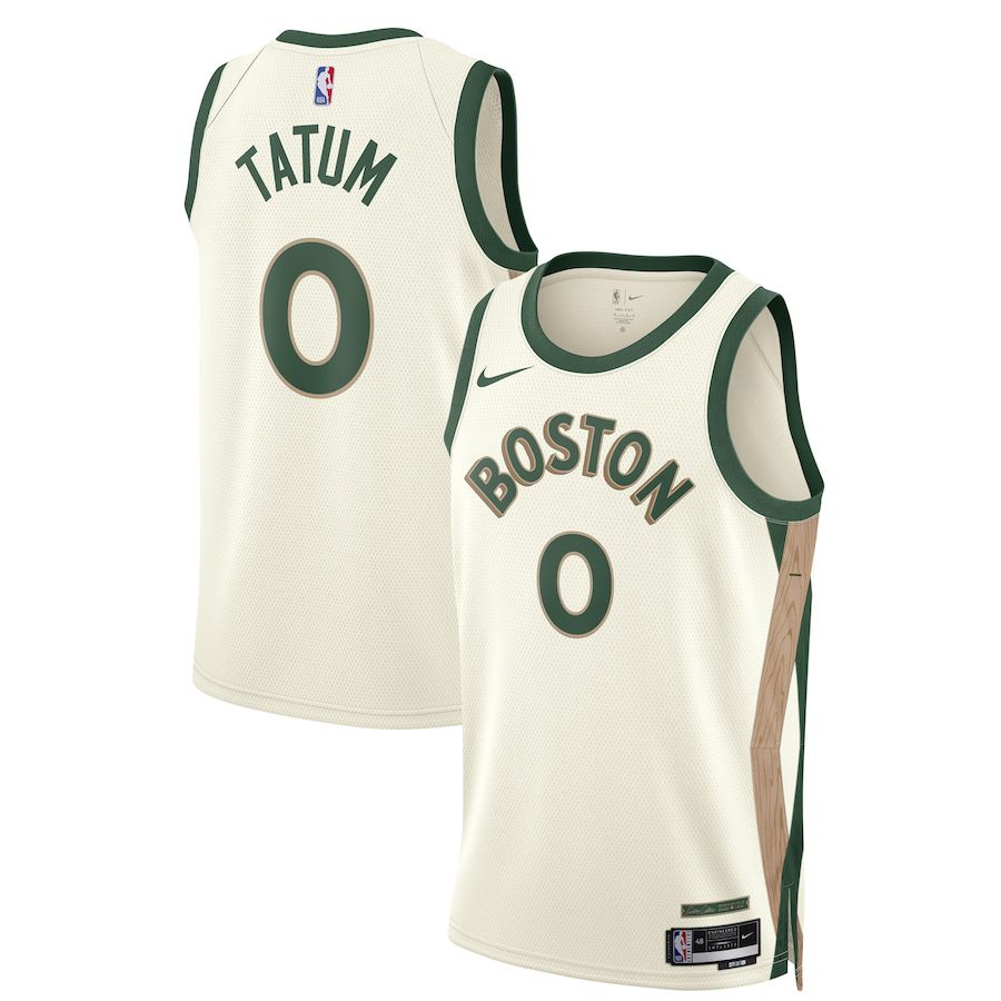 Men Boston Celtics 0 Jayson Tatum Nike White City Edition 2023-24 Swingman NBA Jersey